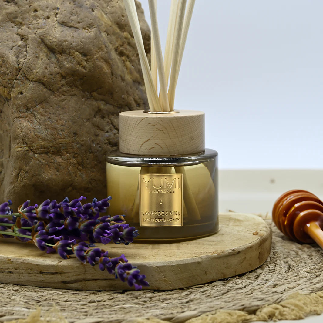 Difusor de fragancia, lavanda y miel.