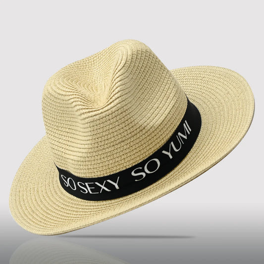Sombrero de paja "Tan sexy, tan Yumi"