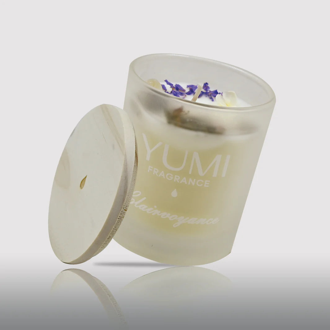 Vela perfumada "Clarividencia", fragancia de flor de algodón