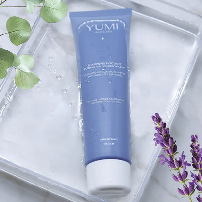 Champú exfoliante limpiador con carbón activado