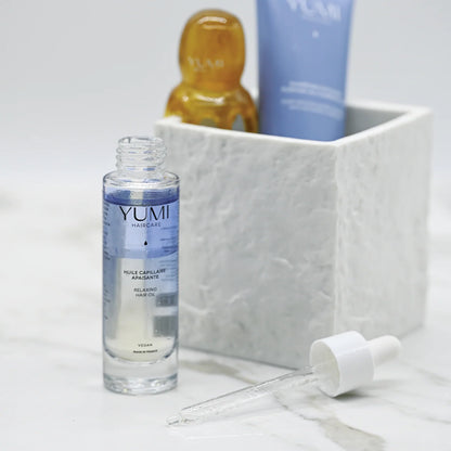 Aceite capilar calmante para cuero cabelludo sensible