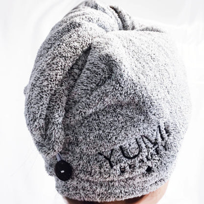 Toalla para el cabello hecha de fibra de bambú 