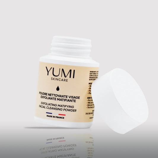 Polvo limpiador facial, exfoliante matificante