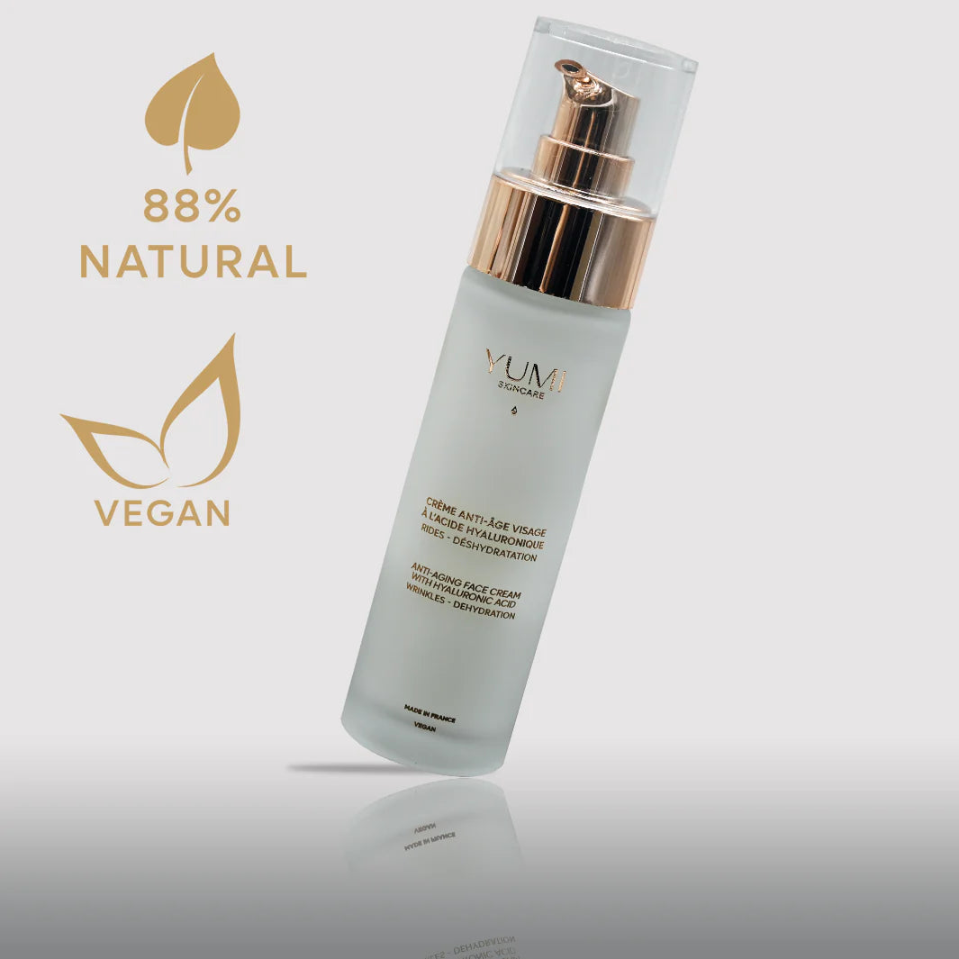 Crema facial antiedad con ácido hialurónico (50 ml)